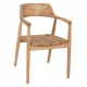 ΠΟΛΥΘΡΟΝΑ FB99634.01 ΞΥΛΟ TEAK & ΨΑΘΑ ΣΕ ΦΥΣΙΚΟ ΧΡΩΜΑ 57,5x54x80Yεκ.