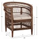 ΠΟΛΥΘΡΟΝΑ FB99635.01 ΞΥΛΟ ΜΑΟΝΙ ΜΕ RATTAN ΚΑΦΕ-ΛΕΥΚΟ ΜΑΞΙΛΑΡΙ 80x70x86Υεκ.