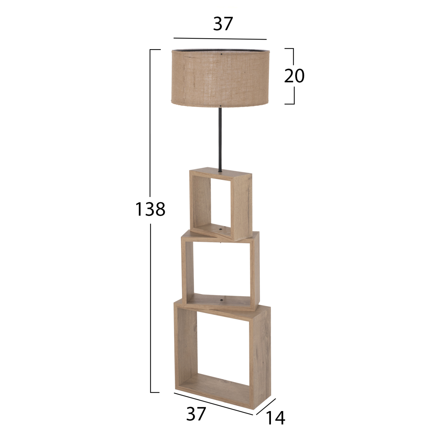 ΦΩΤΙΣΤΙΚΟ ΔΑΠΕΔΟΥ MDF ΣΟΝΑΜΑ-ΜΠΕΖ ΚΑΠΕΛΟ FB97608.03 Φ38x140Υεκ.