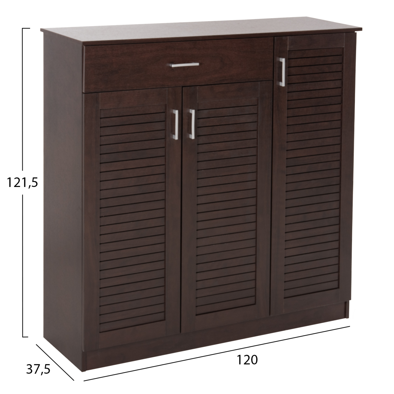ΠΑΠΟΥΤΣΟΘΗΚΗ-ΝΤΟΥΛΑΠΑ FB99607.01 ΜΕΛΑΜΙΝΗ WENGE 120x37,5x121,5Υεκ.