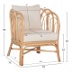 ΠΟΛΥΘΡΟΝΑ FB99817 RATTAN ΣΕ ΦΥΣΙΚΟ-ΛΕΥΚΟ ΜΑΞΙΛΑΡΙ 78x75x92Υ εκ.