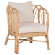ΠΟΛΥΘΡΟΝΑ FB99817 RATTAN ΣΕ ΦΥΣΙΚΟ-ΛΕΥΚΟ ΜΑΞΙΛΑΡΙ 78x75x92Υ εκ.