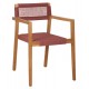 ΠΟΛΥΘΡΟΝΑ FB99637.06 ΞΥΛΟ TEAK ΦΥΣΙΚΟ & ΡΟΖ ΣΧΟΙΝΙ 59x54x83Y εκ.