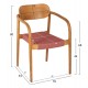 ΠΟΛΥΘΡΟΝΑ FB99636.06 ΞΥΛΟ TEAK ΦΥΣΙΚΟ & ΡΟΖ ΣΧΟΙΝΙ 55x54x80Yεκ.