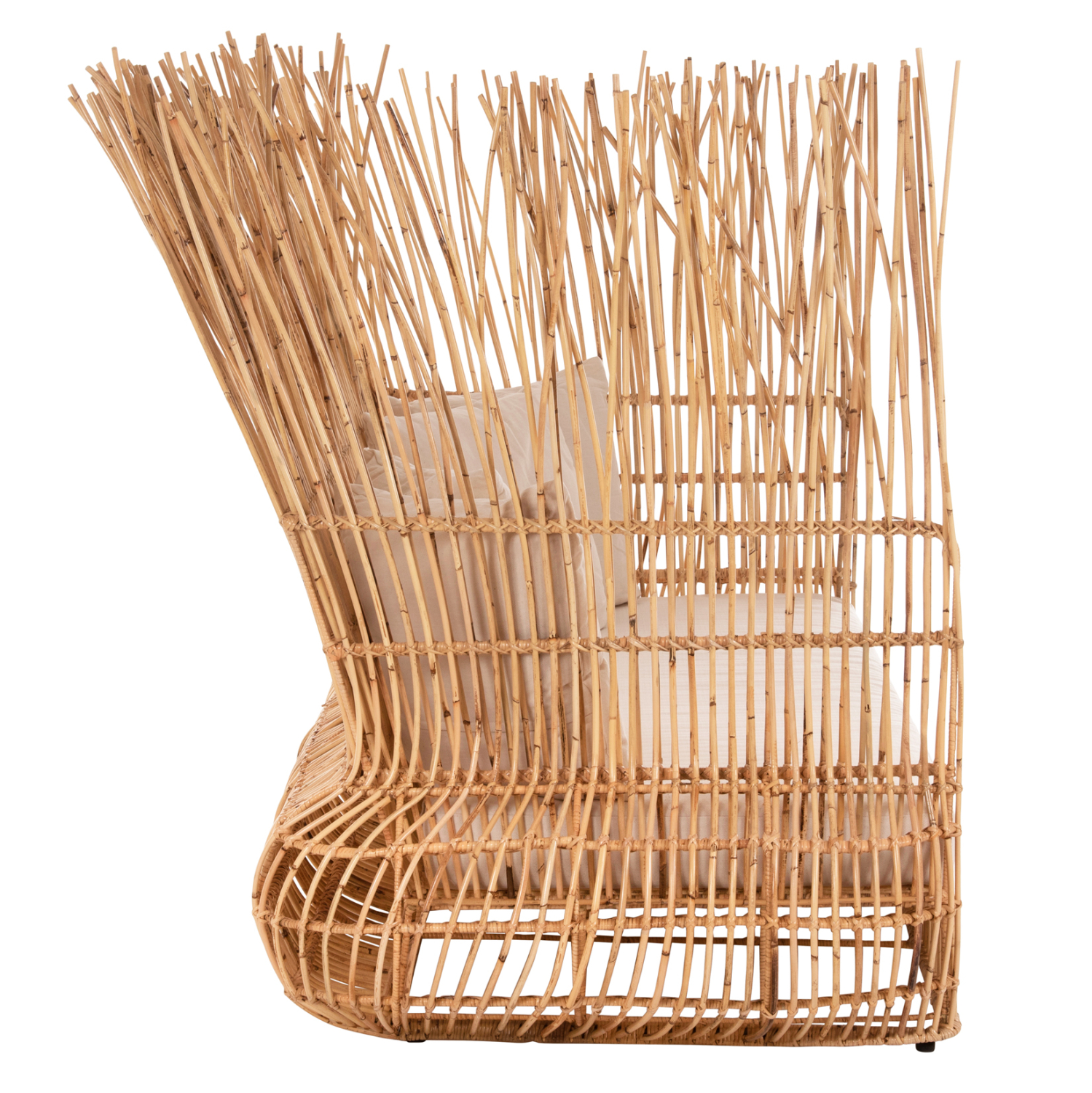 ΚΑΝΑΠΕΣ ΕΞ. ΧΩΡΟΥ FB95988 ΚΑΛΑΜΙΑ RATTAN ΦΥΣΙΚΟ-ΜΠΕΖ ΜΑΞΙΛΑΡΙΑ 200x120x142Yεκ.