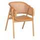 ΠΟΛΥΘΡΟΝΑ KENLEE FB99872 ΦΡΑΞΙΝΟΣ ΚΑΙ ΦΥΣΙΚΟ RATTAN RATTAN ΣΕ ΦΥΣΙΚΟ 57,5x55x81Yεκ.