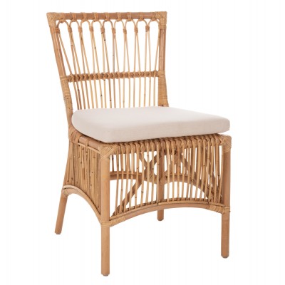ΚΑΡΕΚΛΑ FB99834 RATTAN ΣΕ ΦΥΣΙΚΟ-ΜΑΞΙΛΑΡΙ ΣΕ ΛΕΥΚΟ 53x58x91Υεκ.