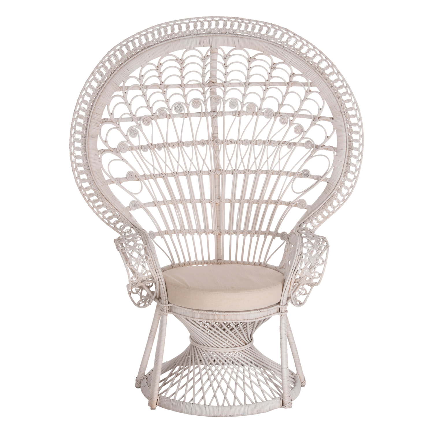 ΠΟΛΥΘΡΟΝΑ FB99342.02 RATTAN ΣΕ ΛΕΥΚΟ-ΜΑΞΙΛΑΡΙ ΛΕΥΚΟ 114x72x150Yεκ.