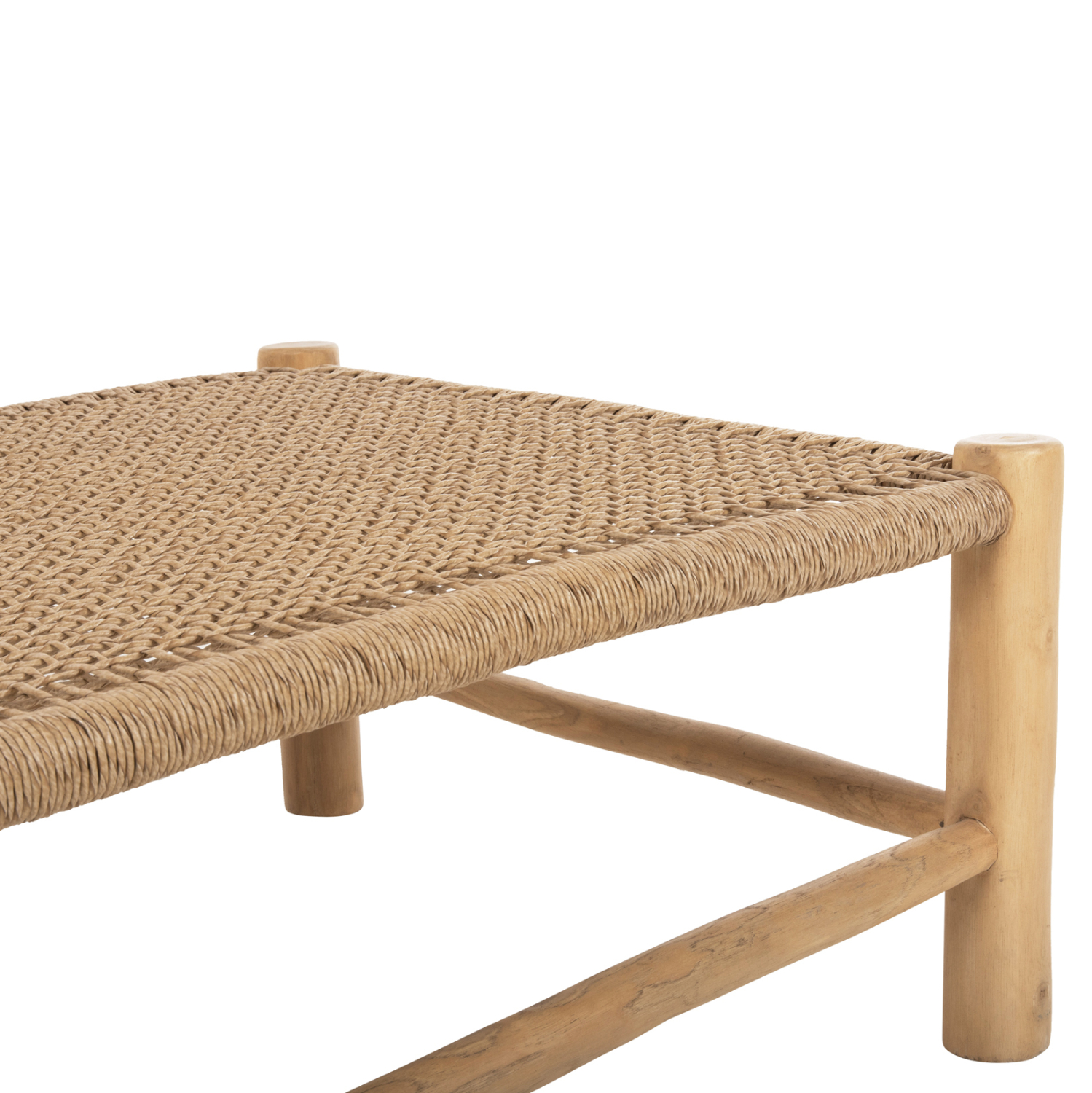 ΤΡΑΠΕΖΙ ΣΑΛΟΝΙΟΥ FB95985 ΞΥΛΟ ΤΕΑΚ- ΣΥΝΘΕΤΙΚΟ RATTAN-ΦΥΣΙΚΟ 119x79,5x41Yεκ.
