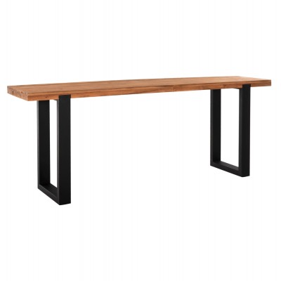 ΚΟΝΣΟΛΑ FB99800 ΑΝΑΚΥΚΛΩΜΕΝΟ ΞΥΛΟ TEAK-ΜΑΥΡΕΣ ΜΕΤΑΛΛΙΚΕΣ ΒΑΣΕΙΣ 240x50x90Yεκ