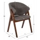 ΚΑΡΕΚΛΑ FB99746.02 RUBBERWOOD ΣΕ ΚΑΡΥΔΙ ΧΡΩΜΑ-ΓΚΡΙ ΥΦΑΣΜΑ 55x60x84Yεκ.