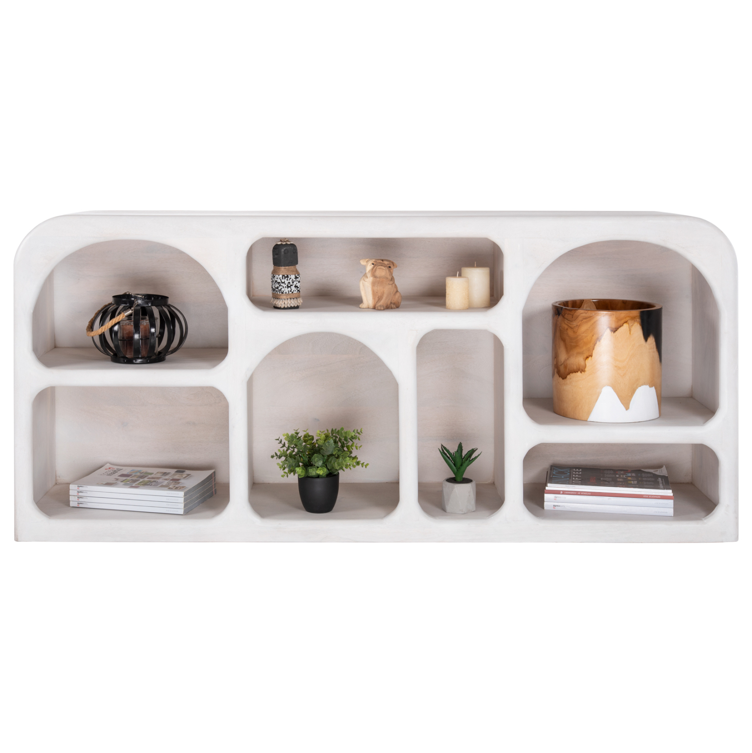 ΜΠΟΥΦΕΣ FB99705 ΜΑΣΙΦ ΞΥΛΟ MANGO ΣΕ ΛΕΥΚΟ ΧΡΩΜΑ 165x35x75Yεκ.