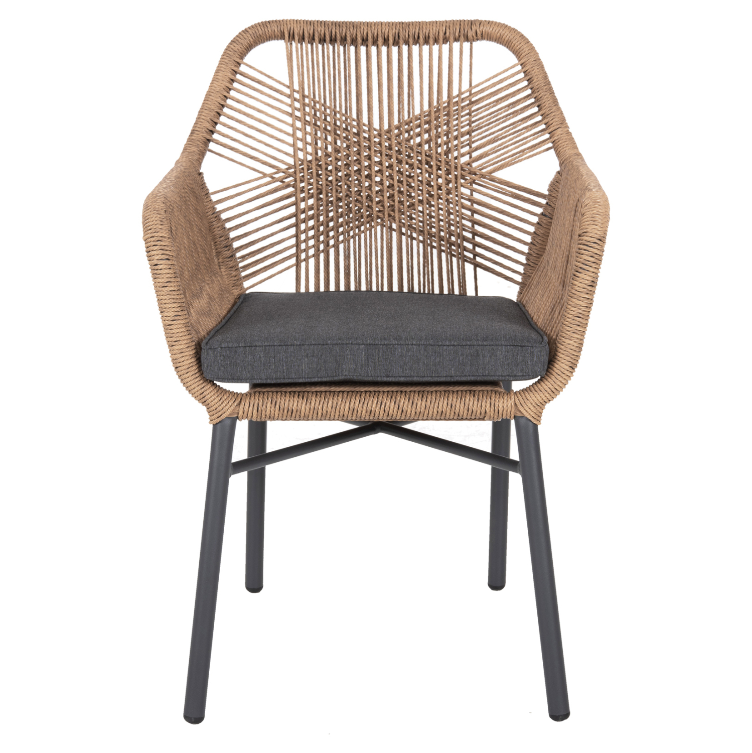ΠΟΛΥΘΡΟΝΑ FB96048.03 ΑΛΟΥΜΙΝΙΟ ΑΝΘΡΑΚΙ-P.E. RATTAN ΜΠΕΖ-ΜΑΞΙΛΑΡΙ ΑΝΘΡΑΚΙ