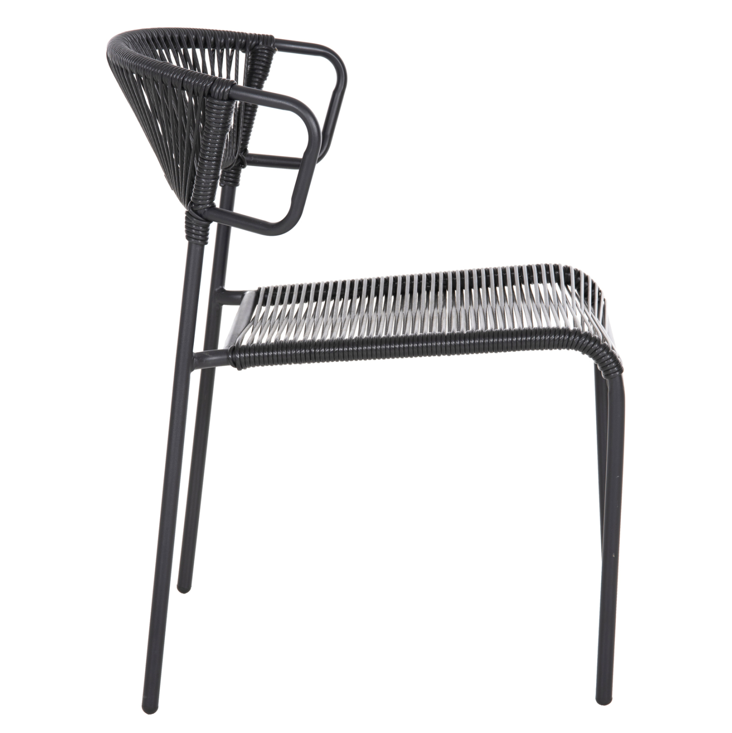 ΚΑΡΕΚΛΑ FB96053.02 ΜΕΤΑΛΛO KAI ΣΥΝΘΕΤΙΚΟ RATTAN ΣΕ ΜΑΥΡΟ 54x62x80Υεκ