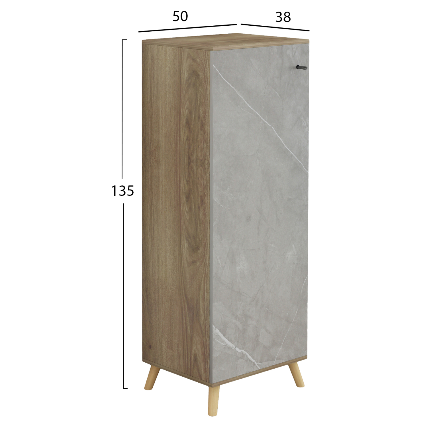 ΠΑΠΟΥΤΣΟΘΗΚΗ-ΝΤΟΥΛΑΠΙ FB98954.11 ΜΕΛΑΜΙΝΗ SONAMA-STONE TEXTURE 50Χ38Χ135Yεκ.