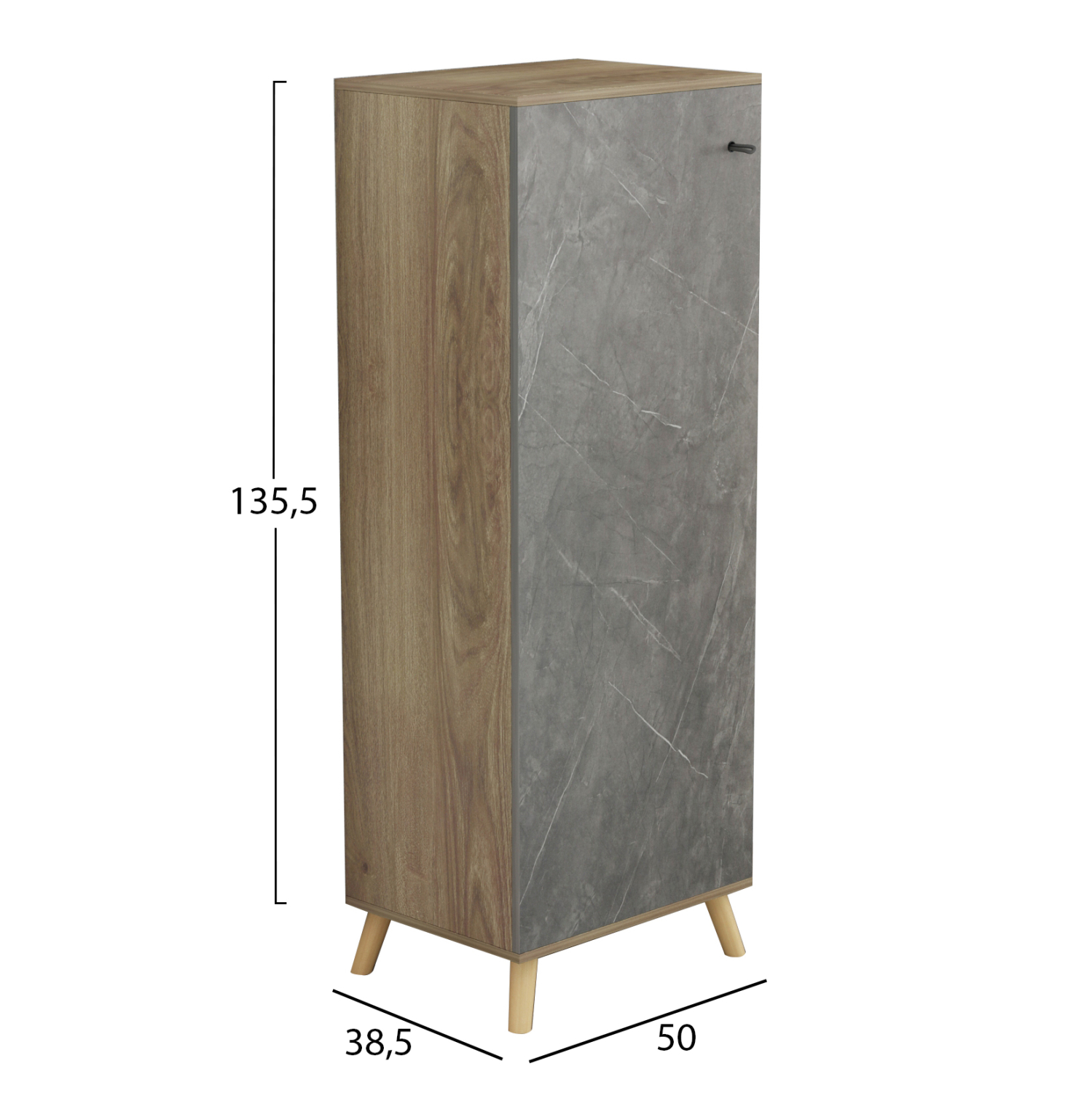 ΠΑΠΟΥΤΣΟΘΗΚΗ-ΝΤΟΥΛΑΠΙ FB98954.14 ΜΕΛΑΜΙΝΗ SONAMA-STONE TEXTURE 50Χ38Χ135Yεκ.