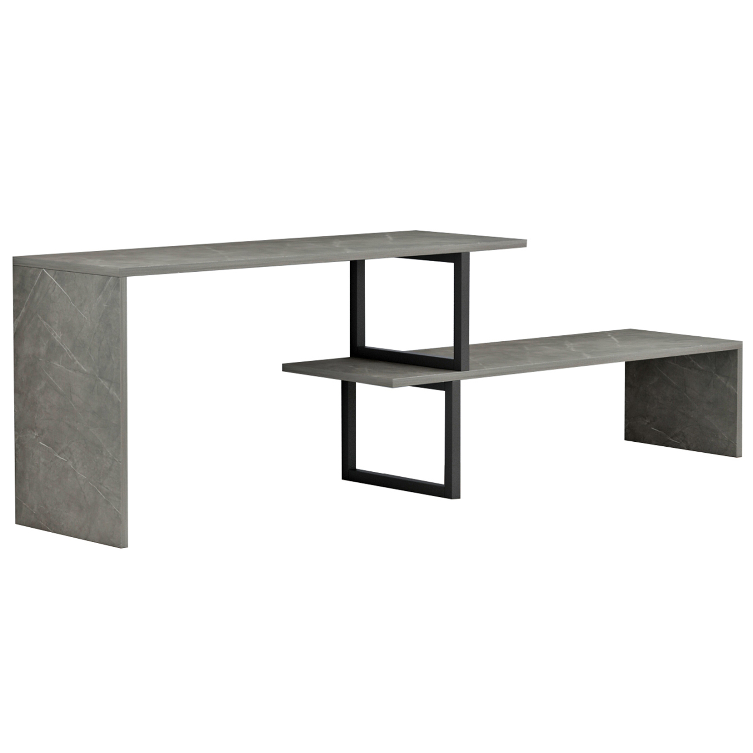 ΕΠΙΠΛΟ ΤΗΛΕΟΡΑΣΗΣ ΕΠΕΚΤ. FB98892.11 ΜΕΛΑΜΙΝΗ GREY STONE TEXTURE 160x30x45Υεκ.