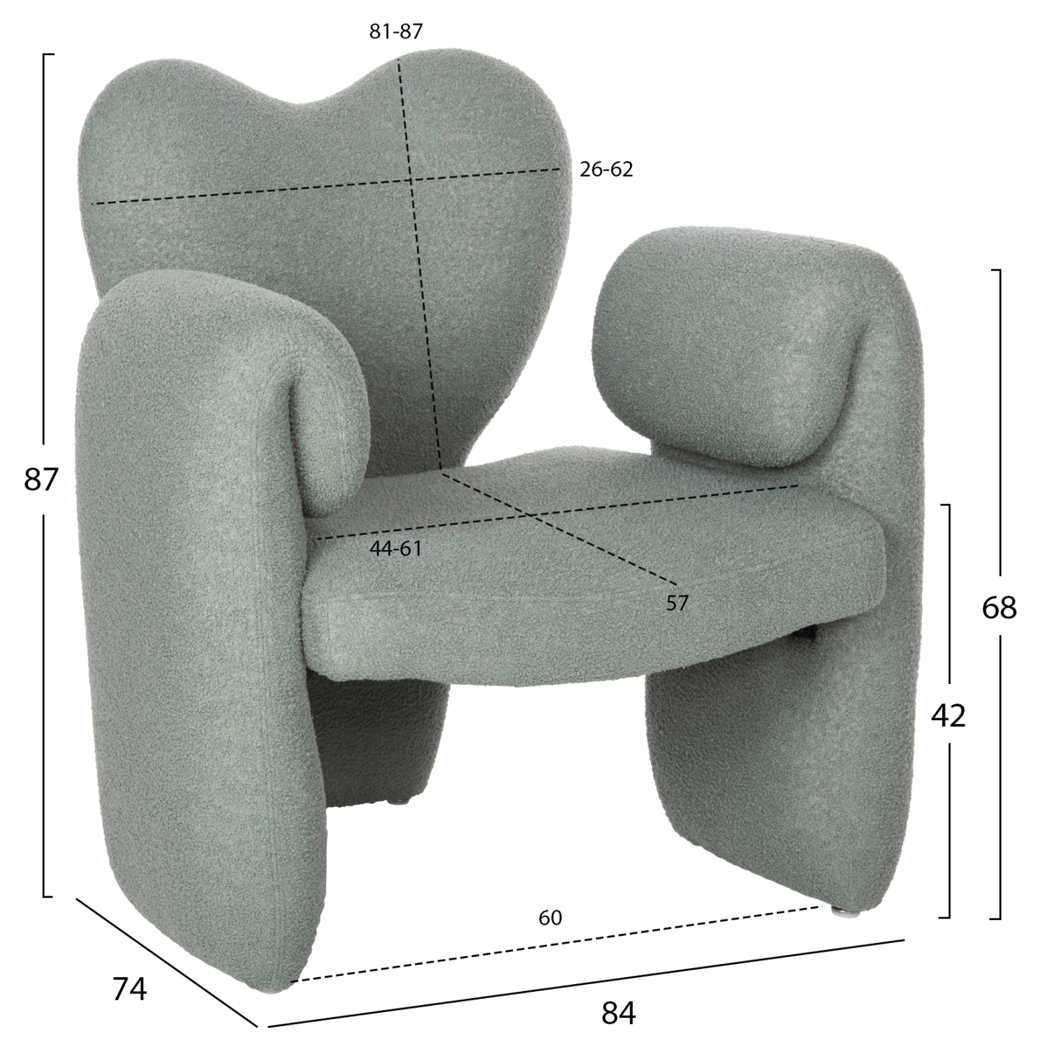 ΠΟΛΥΘΡΟΝΑ FB99777.07 ΦΥΣΤΙΚΙ TEDDY ΥΦΑΣΜΑ 84x74x87Yεκ.