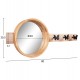 ΚΑΘΡΕΠΤΗΣ ΤΟΙΧΟΥ ΣΤΡΟΓΓΥΛΟΣ FB94222 FIR WOOD&MDF-BLACK METAL 80x6,5x30,5Υεκ.