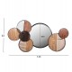 ΚΑΘΡΕΠΤΗΣ ΤΟΙΧΟΥ ΣΤΡΟΓΓΥΛΟΣ FB94217 MDF-BLACK METAL 123x5x63Υεκ.