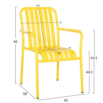 ΠΟΛΥΘΡΟΝΑ ΑΛΟΥΜΙΝΙΟΥ FB96088.06 ΚΙΤΡΙΝΗ 63x58x85Υεκ.