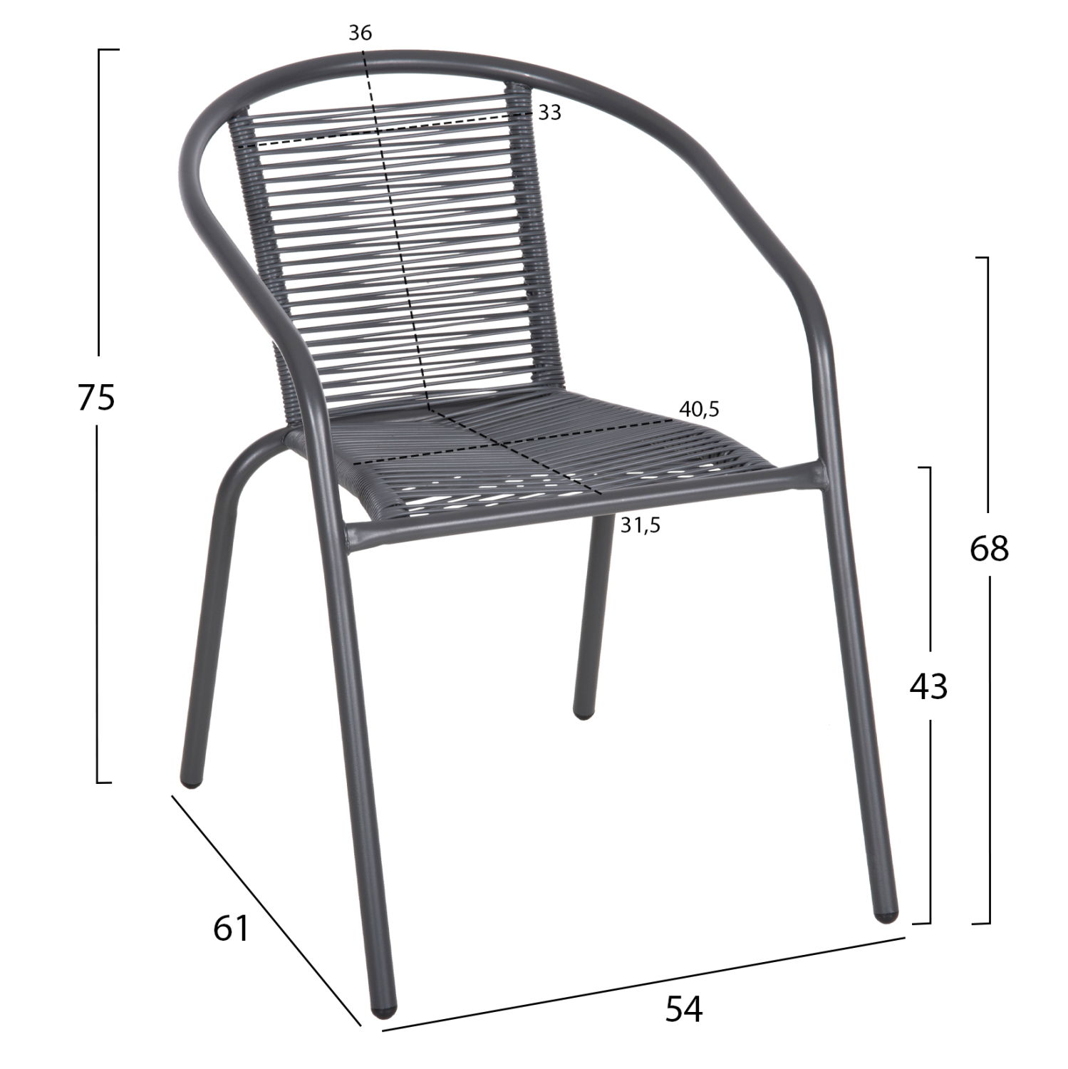 ΠΟΛΥΘΡΟΝΑ FB95969.01 ΜΕΤΑΛΛΟ ΓΚΡΙ-ΣΥΝΘ. RATTAN ΓΚΡΙ 54x61x75Υεκ.
