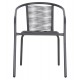 ΠΟΛΥΘΡΟΝΑ FB95969.01 ΜΕΤΑΛΛΟ ΓΚΡΙ-ΣΥΝΘ. RATTAN ΓΚΡΙ 54x61x75Υεκ.