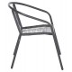 ΠΟΛΥΘΡΟΝΑ FB95969.01 ΜΕΤΑΛΛΟ ΓΚΡΙ-ΣΥΝΘ. RATTAN ΓΚΡΙ 54x61x75Υεκ.