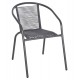 ΠΟΛΥΘΡΟΝΑ FB95969.01 ΜΕΤΑΛΛΟ ΓΚΡΙ-ΣΥΝΘ. RATTAN ΓΚΡΙ 54x61x75Υεκ.