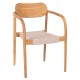 ΠΟΛΥΘΡΟΝΑ FB99636.07 ΞΥΛΟ TEAK ΦΥΣΙΚΟ & ΜΠΕΖ ΣΧΟΙΝΙ 55x54x80Yεκ.