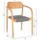 ΠΟΛΥΘΡΟΝΑ FB99636.08 ΞΥΛΟ TEAK ΦΥΣΙΚΟ & ΓΚΡΙ ΣΧΟΙΝΙ 55x54x80Yεκ.