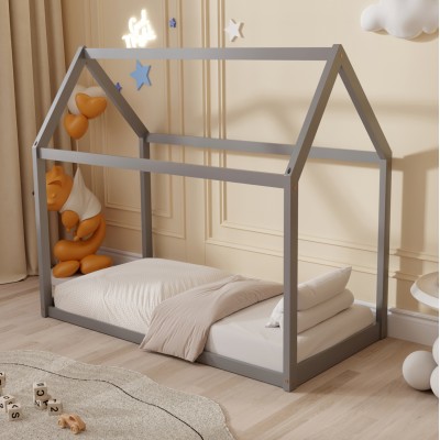 ΚΡΕΒΑΤΙ ΠΑΙΔΙΚΟ FB9677.05 τ.MONTESSORI ΞΥΛΟ ΠΕΥΚΟ ΓΚΡΙ- 190x90εκ