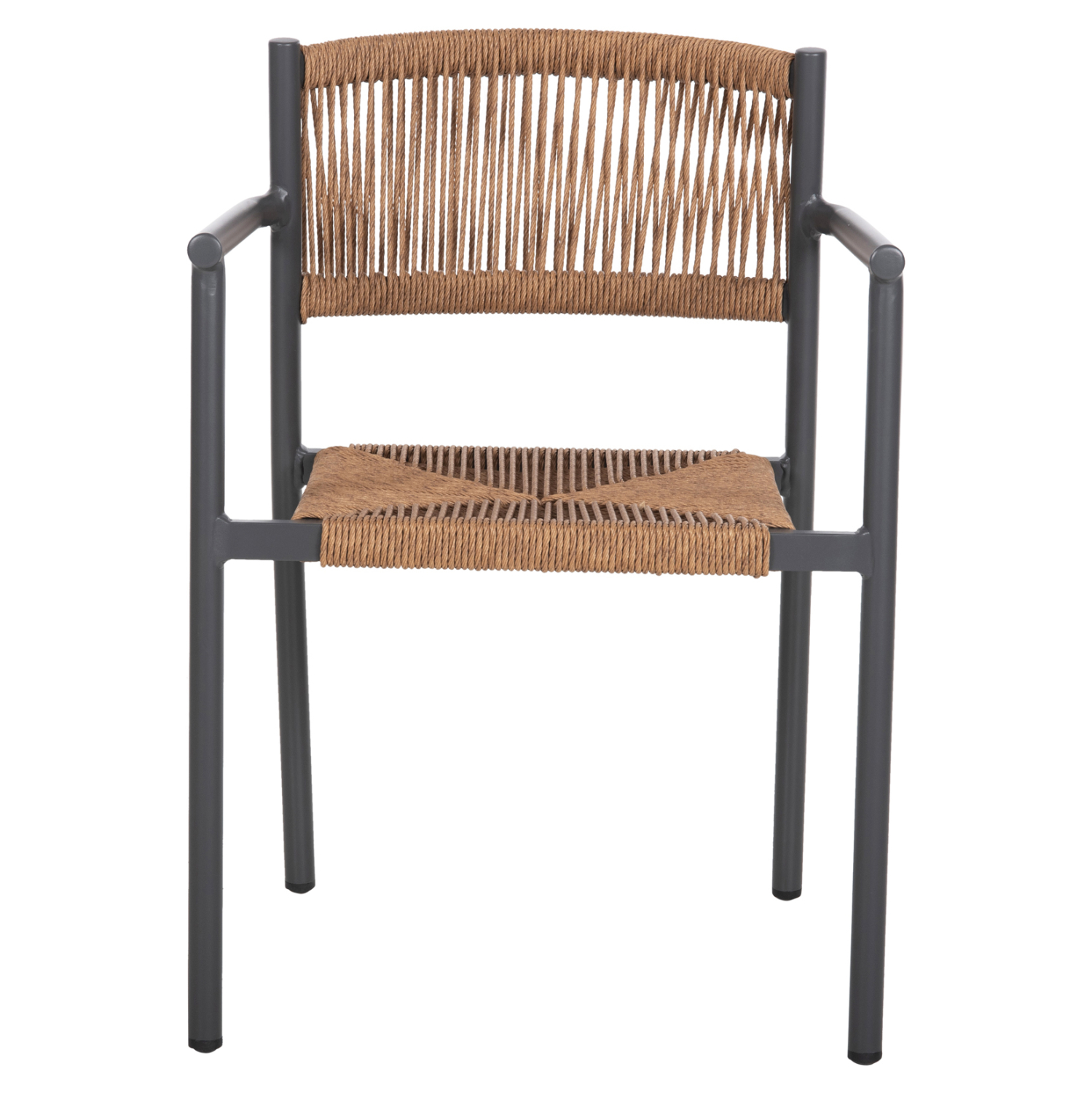 ΠΟΛΥΘΡΟΝΑ ΑΛΟΥΜΙΝΙΟΥ FB95786.12 ΑΝΘΡΑΚΙ-ΣΥΝΘ.RATTAN ΜΠΕΖ 55,5x53x78Υεκ.