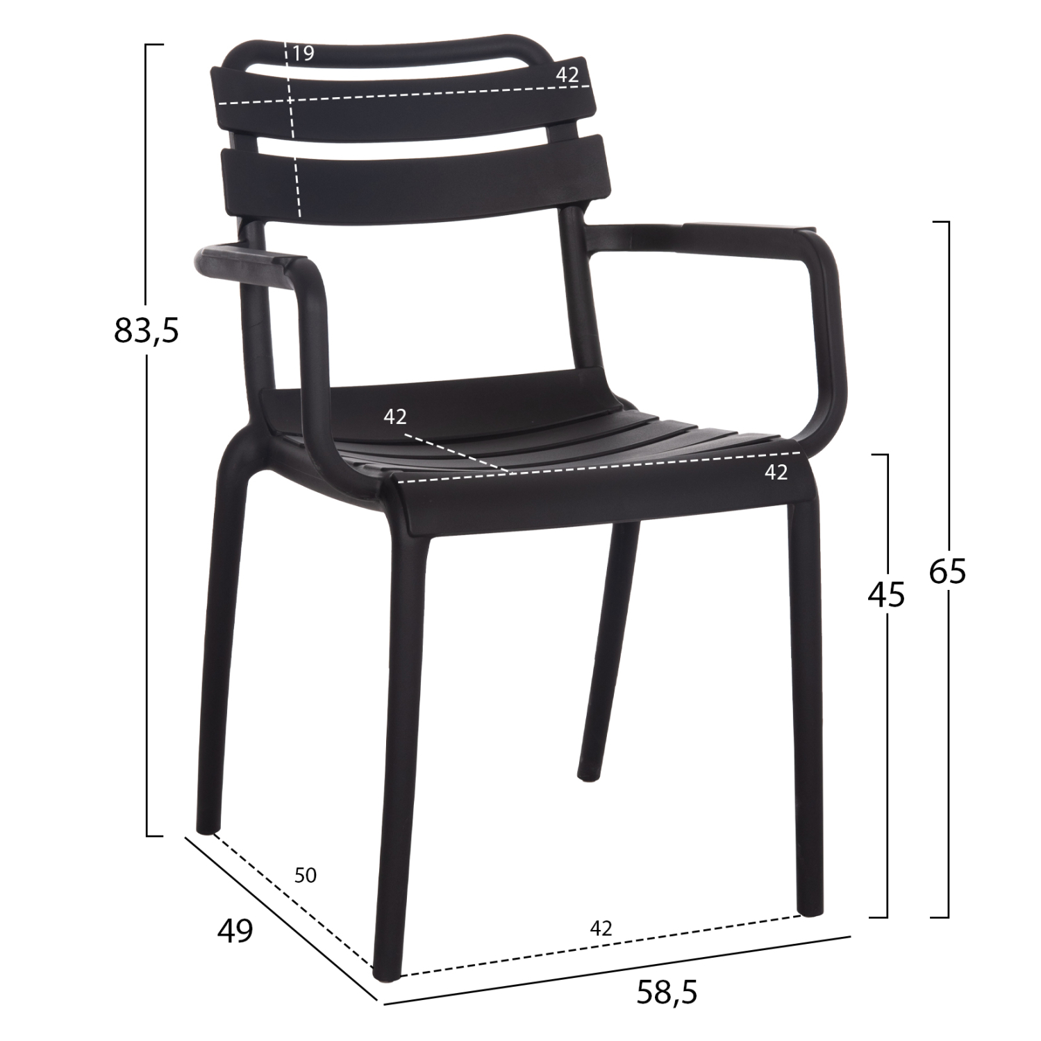 ΠΟΛΥΘΡΟΝΑ ΠΟΛΥΠΡΟΠΥΛΕΝΙΟΥ FB96123.02 ΜΑΥΡΟ 58.5x49x83.5Υεκ.