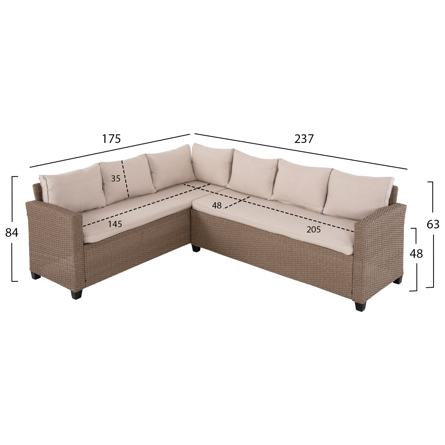 ΣΕΤ ΣΑΛΟΝΙ ΓΩΝΙΑ & ΤΡΑΠΕΖΙ FB96078.02 ΜΟΚΑ ΣΥΝΘ.RATTAN-ΜΑΞΙΛΑΡΙΑ-PS ΞΥΛΕΙΑ