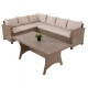 ΣΕΤ ΣΑΛΟΝΙ ΓΩΝΙΑ & ΤΡΑΠΕΖΙ FB96078.02 ΜΟΚΑ ΣΥΝΘ.RATTAN-ΜΑΞΙΛΑΡΙΑ-PS ΞΥΛΕΙΑ