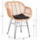 ΠΟΛΥΘΡΟΝΑ ΜΕ ΜΑΞΙΛΑΡΙ ΜΕΤΑΛΛΙΚΗ FB95450.31 ΜΕ WICKER ΜΠΕΖ 58x59x82Υ