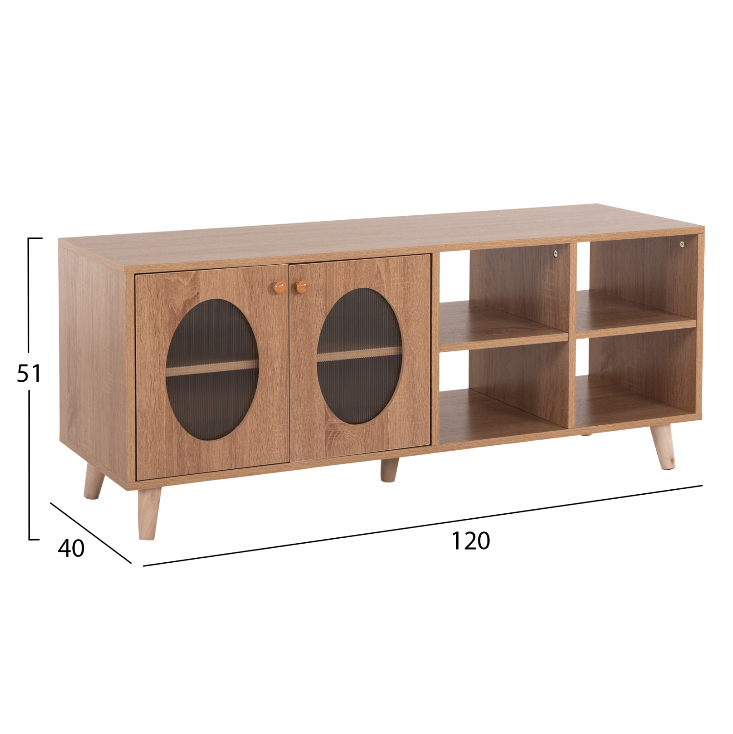 ΕΠΙΠΛΟ ΤΗΛΕΟΡΑΣΗΣ FB99879 ΜΕΛΑΜΙΝΗ ΣΕ SONAMA 120x40x50Yεκ