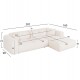 ΚΑΝΑΠΕΣ ΓΩΝΙΑ FB93275.02R ΛΕΥΚΟ ΥΦΑΣΜΑ 110-282x98-160x72Υεκ.