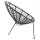 ΠΟΛΥΘΡΟΝΑ ΤΥΠΟΥ ΦΩΛΙΑ ΜΕΤΑΛΛΙΚΗ FB95458.12 ΜΕ WICKER-ΜΑΥΡΟ 73x78x88Υεκ.