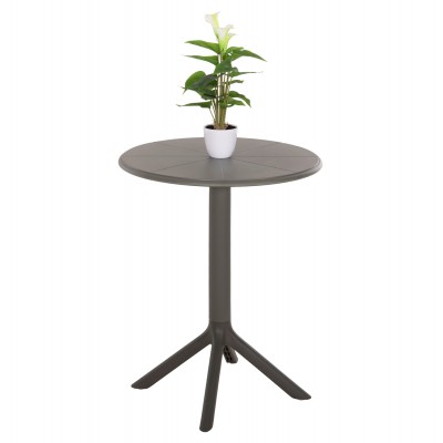 ΤΡΑΠΕΖΙ ΠΟΛΥΠΡΟΠΥΛΕΝΙΟΥ ΣΤΡΟΓΓΥΛΟ FB96124.15 OLIVE GREEN Φ60x75Υεκ.