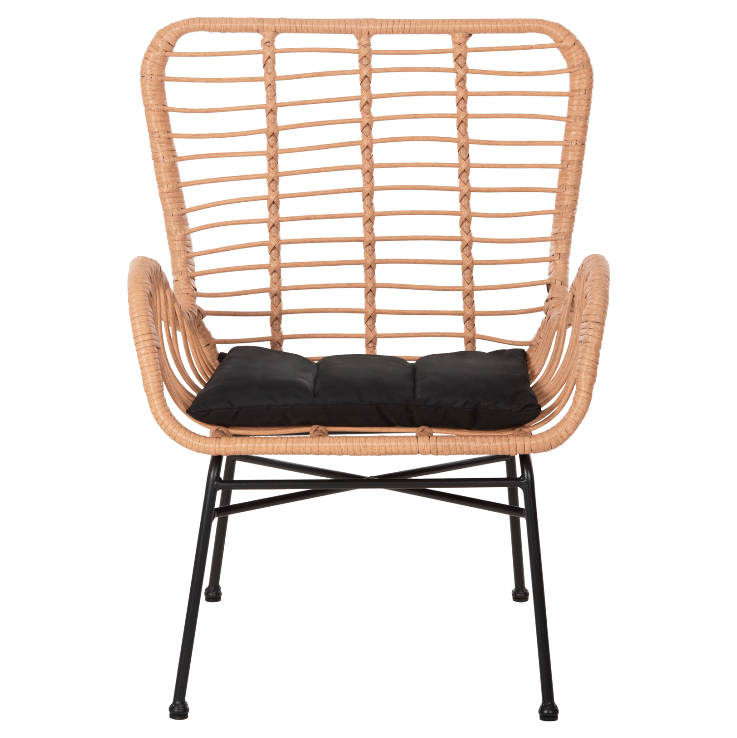 ΠΟΛΥΘΡΟΝΑ ΣΤΥΛ ΜΠΕΡΖΕΡΑΣ FB95704.11 P.E.RATTAN ΜΠΕΖ-ΜΑΥΡΟ ΜΕΤΑΛΛΟ 66x59x90Υεκ.