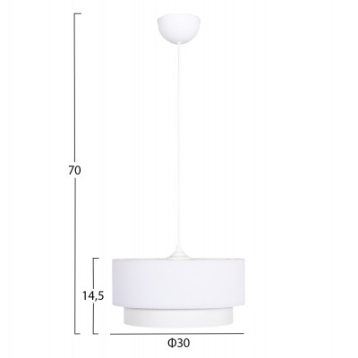 ΦΩΤΙΣΤΙΚΟ ΟΡΟΦΗΣ ΚΥΛΙΝΔΡΙΚΟ FB94707.01 PVC ΣΕ ΛΕΥΚΟ Φ30x70Υεκ.
