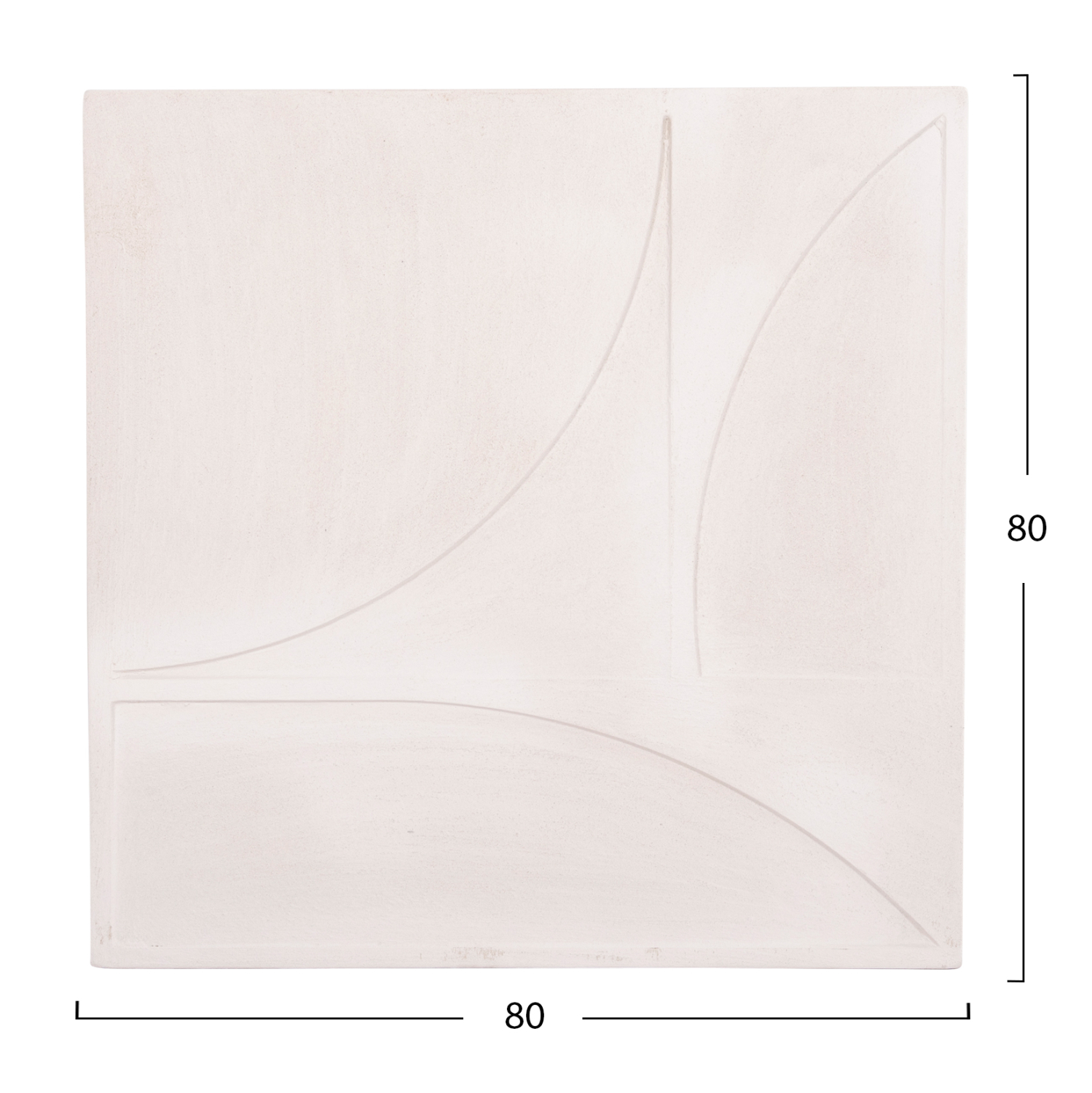 ΠΙΝΑΚΑΣ ΤΕΤΡΑΓΩΝΟΣ FB94507 MDF ΣΕ ΥΠΟΛΕΥΚΟ ΧΡΩΜΑ 80x4(πάχος)x80Υεκ.