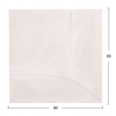 ΠΙΝΑΚΑΣ ΤΕΤΡΑΓΩΝΟΣ FB94507 MDF ΣΕ ΥΠΟΛΕΥΚΟ ΧΡΩΜΑ 80x4(πάχος)x80Υεκ.