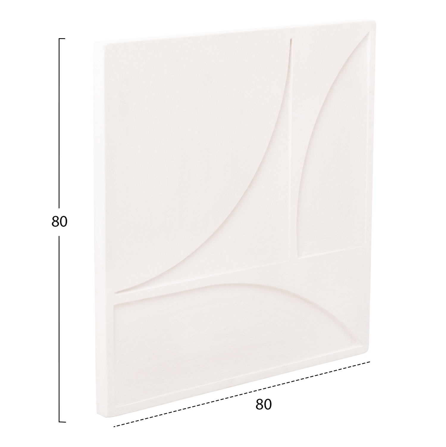 ΠΙΝΑΚΑΣ ΤΕΤΡΑΓΩΝΟΣ FB94508 MDF ΣΕ ΥΠΟΛΕΥΚΟ ΧΡΩΜΑ 80x4(πάχος)x80Υεκ.