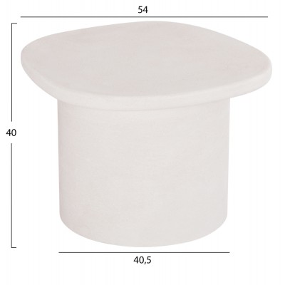 ΤΡΑΠΕΖΙ ΣΑΛΟΝΙΟΥ ΟΒΑΛ FB918054 MDF ΣΕ ΥΠΟΛΕΥΚΟ ΧΡΩΜΑ 54x54,5x40Υεκ