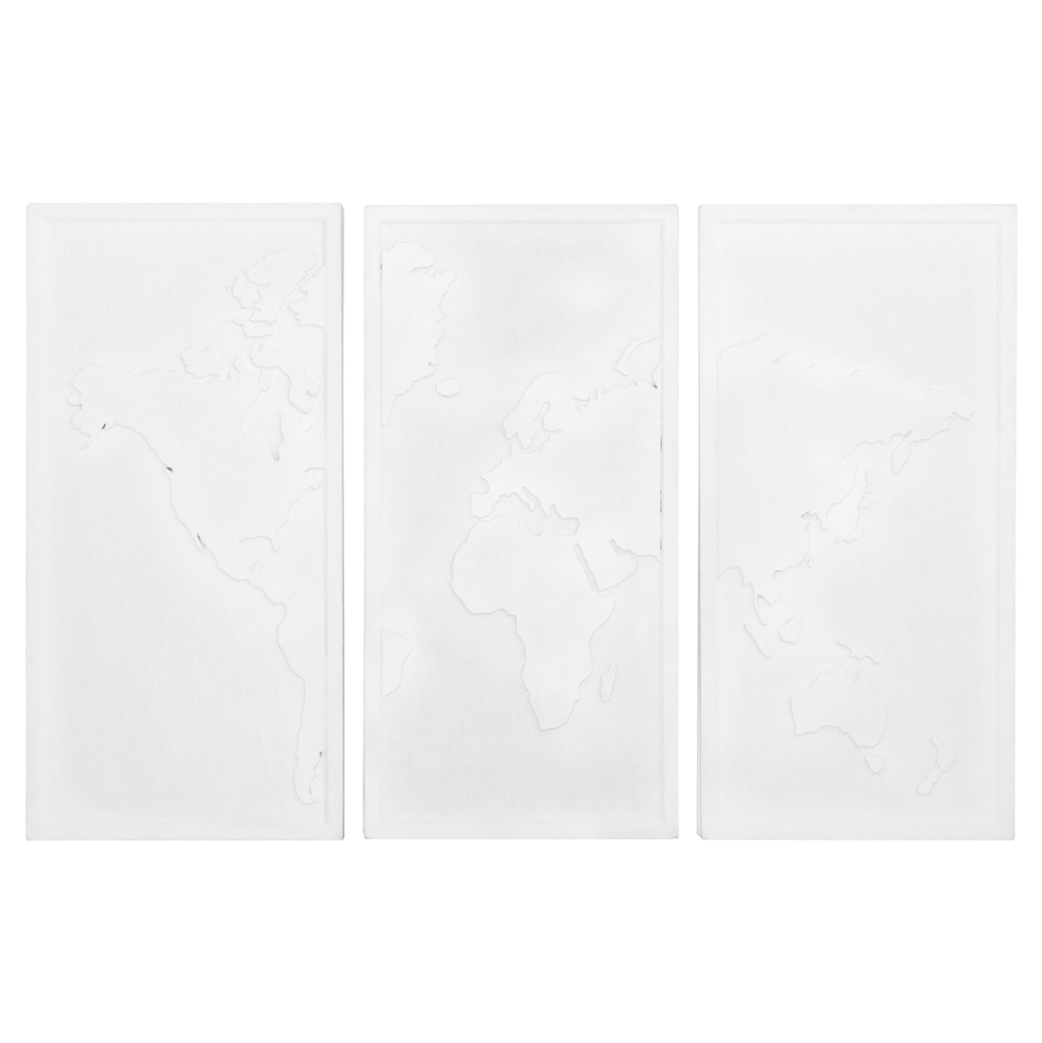 ΠΙΝΑΚΑΣ 3-ΠΤΥΧΟΣ WORLD MAP FB94504 MDF ΣΕ ΥΠΟΛΕΥΚΟ ΧΡΩΜΑ 180x4(πάχος)x120Υεκ.