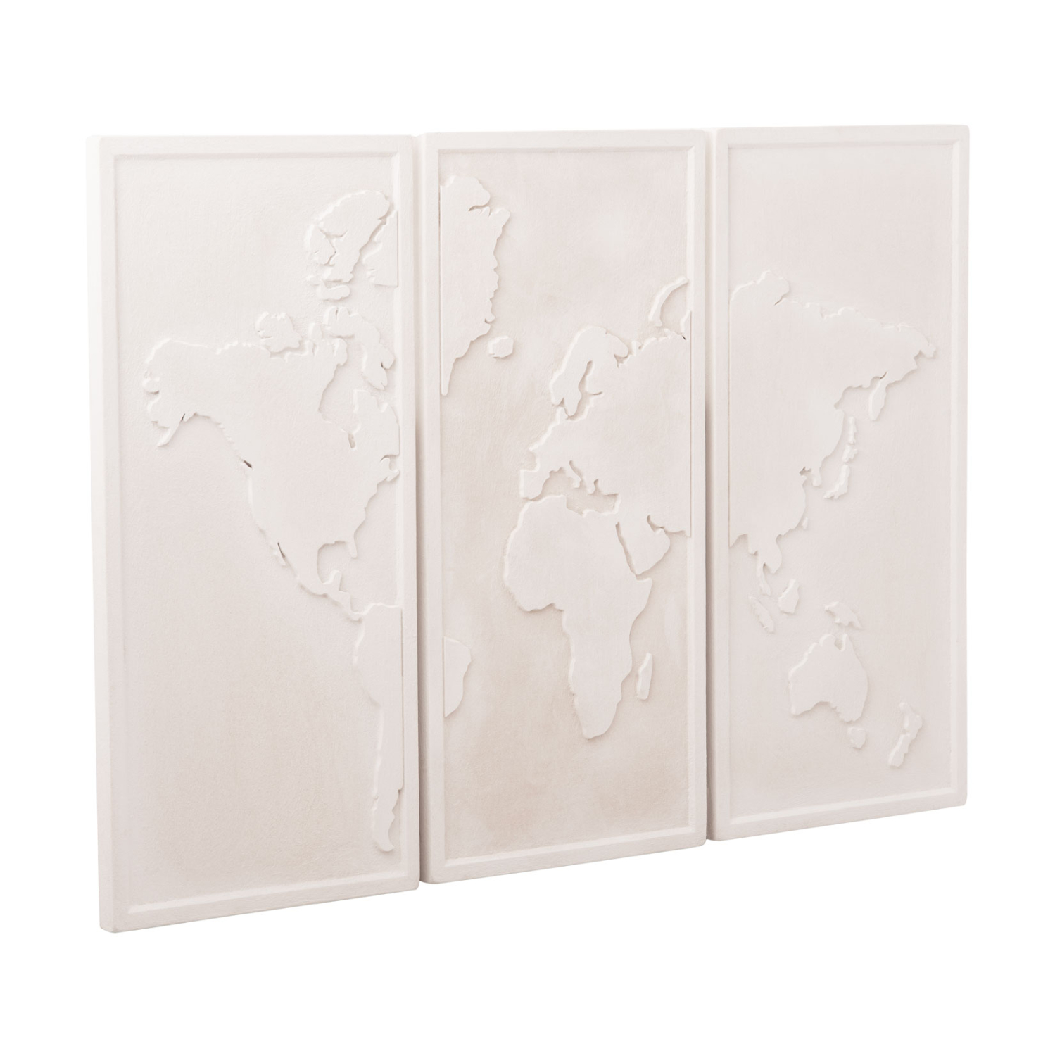 ΠΙΝΑΚΑΣ 3-ΠΤΥΧΟΣ WORLD MAP FB94504 MDF ΣΕ ΥΠΟΛΕΥΚΟ ΧΡΩΜΑ 180x4(πάχος)x120Υεκ.