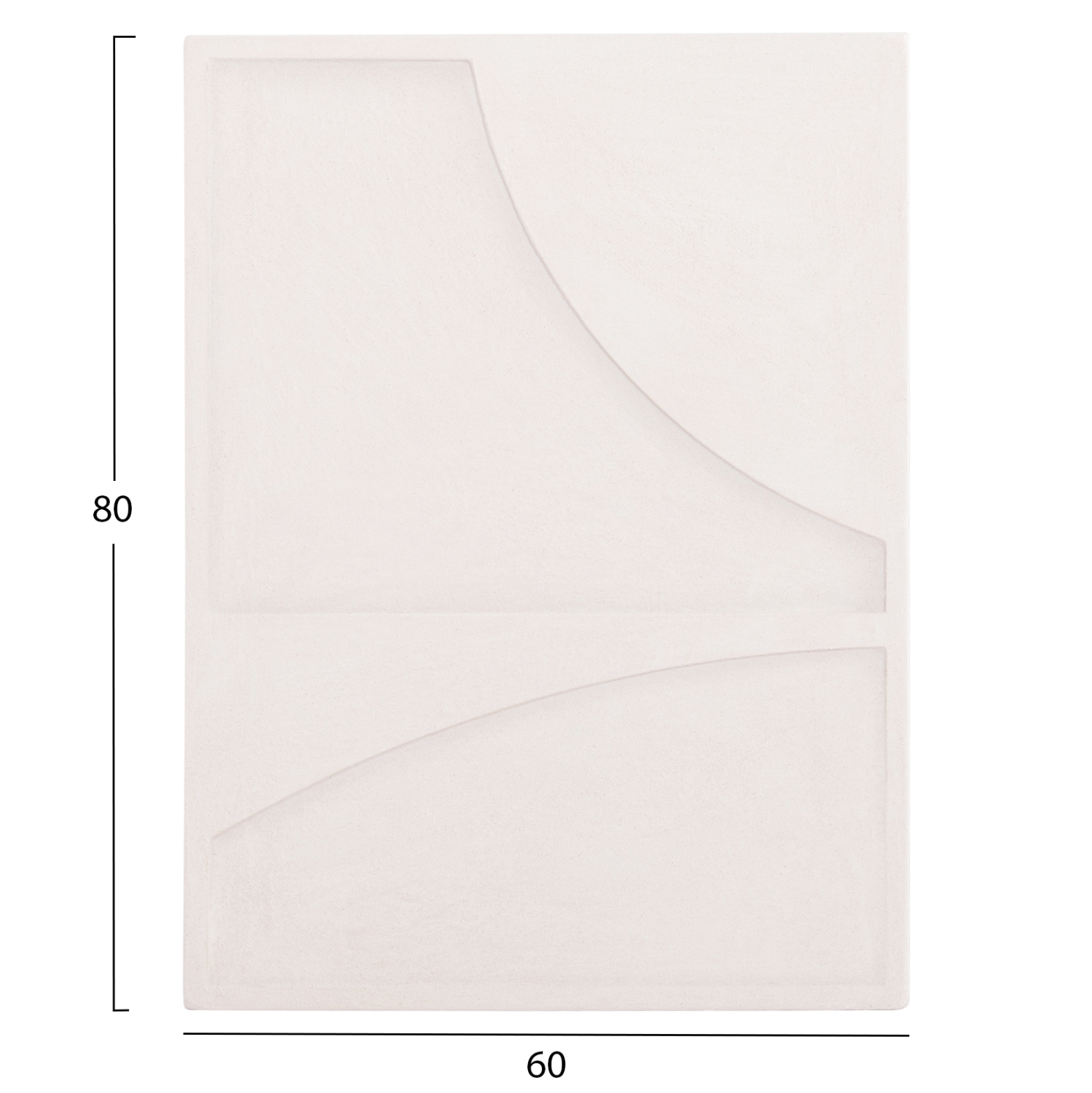 ΠΙΝΑΚΑΣ ΟΡΘΟΓΩΝΙΟΣ FB94509 MDF ΣΕ ΥΠΟΛΕΥΚΟ ΧΡΩΜΑ 60x4(πάχος)x80Υεκ.